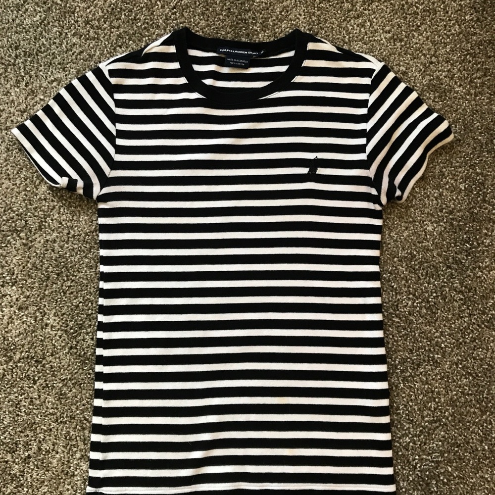 Polo women's striped crew neck tee